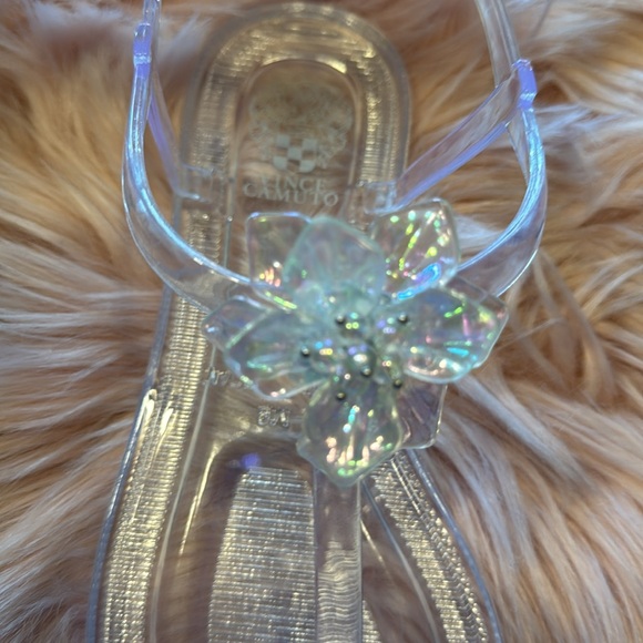 Clear Floral Jelly Sandals - Picture 4 of 7